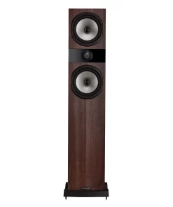 F303i Walnut Front Grille Off large floorstander