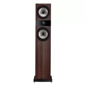 F303i Walnut Front Grille Off large floorstander