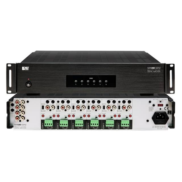 OSD Audio MX1280 12 Channel, Multi Zone Amplifier With 50W@8 Ohm & 80W@8 Ohm