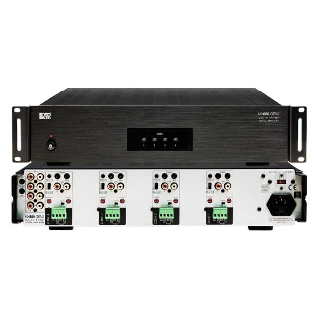 OSD Audio MX 880 8 Channel, Multi Zone Amplifier With 50W@8 Ohm & 80W@8 Ohm