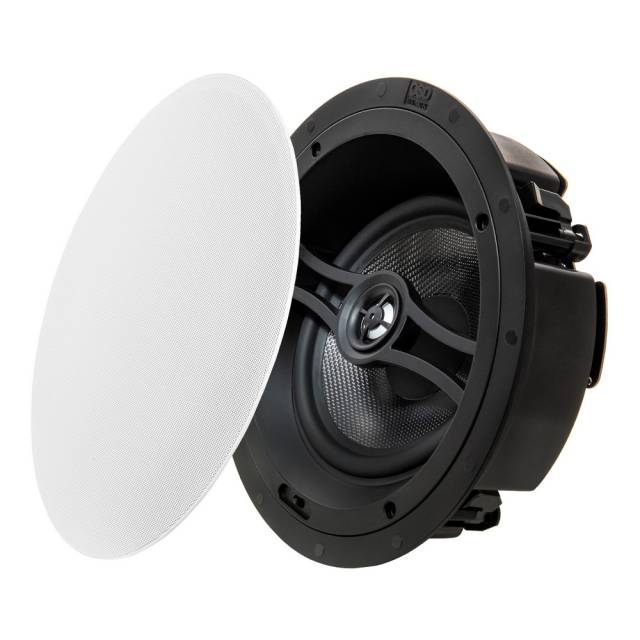 OSD Audio BLACK R83A 175W, 8"- 15° Angled Inceiling Trimless Speaker With Carbon Fibre & 1"Aluminium Tweeter
