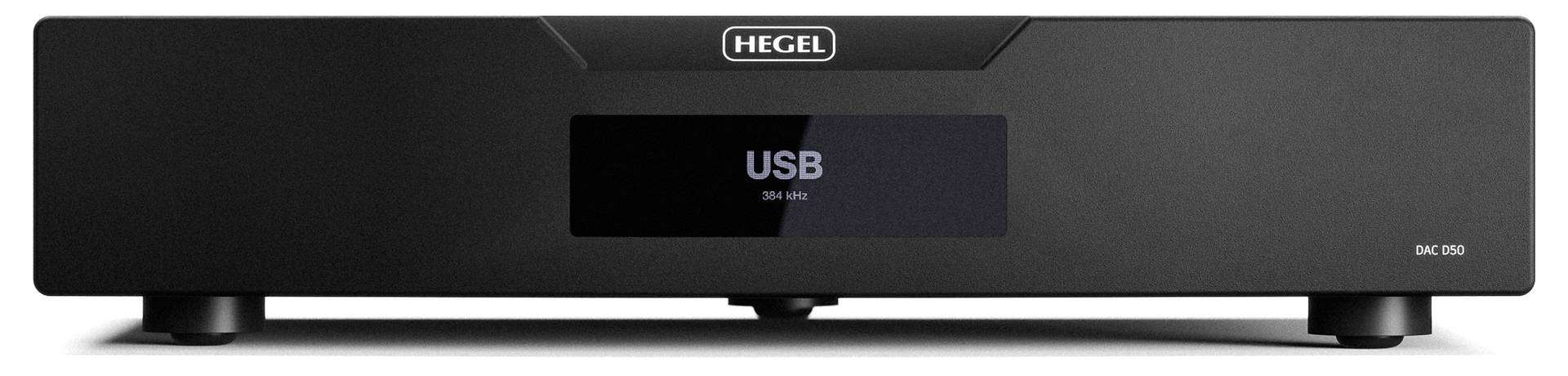 Hegel D50 digital-to-analogue converter front panel