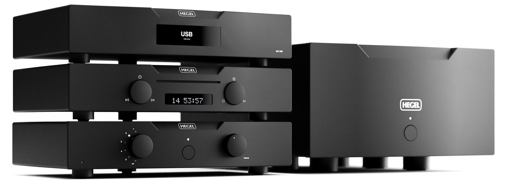 Hegel D50 digital-to-analogue converter in a matching Hegel system