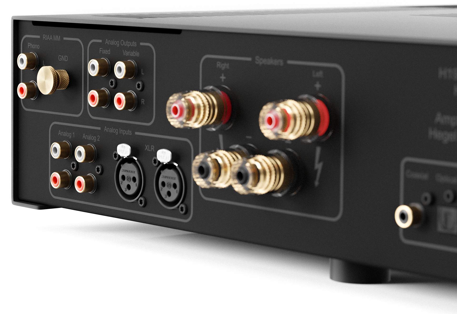 Hegel H-190V integrated amplifier input and output connections