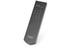 Hegel RC8 remote control, front three-quarter view