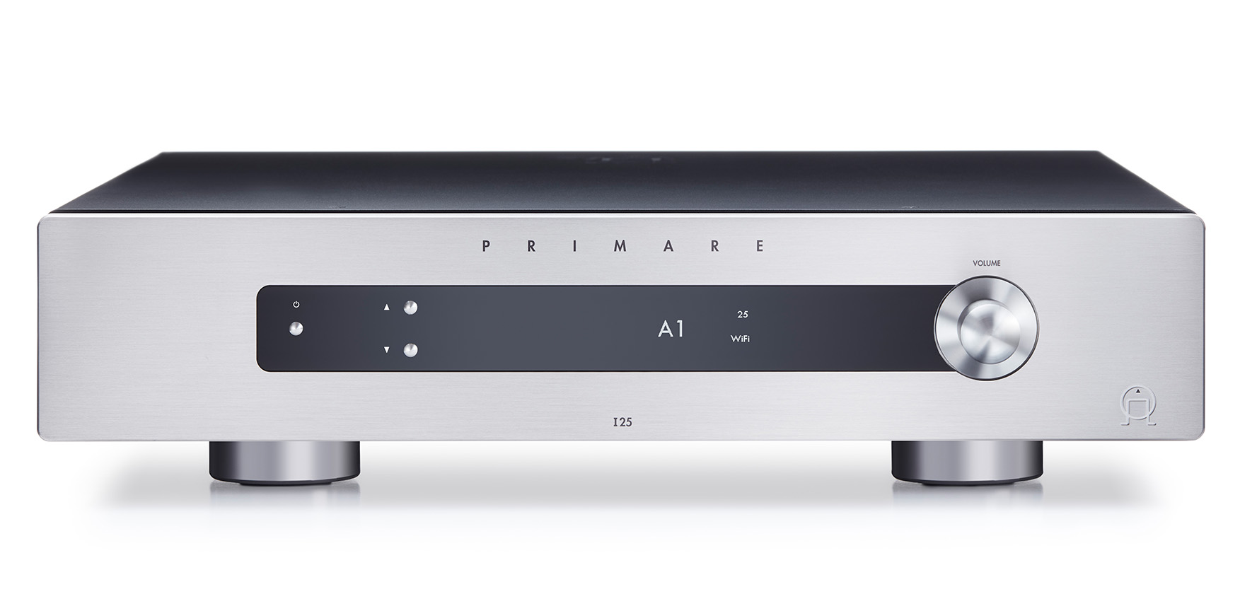 primare i25 modular integrated amplifier front titanium