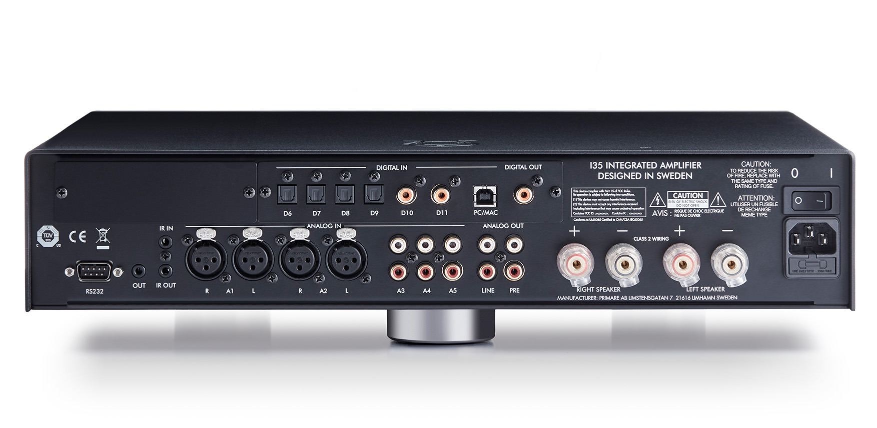primare i35 dac modular integrated amplfiier and digital to analog converter front back