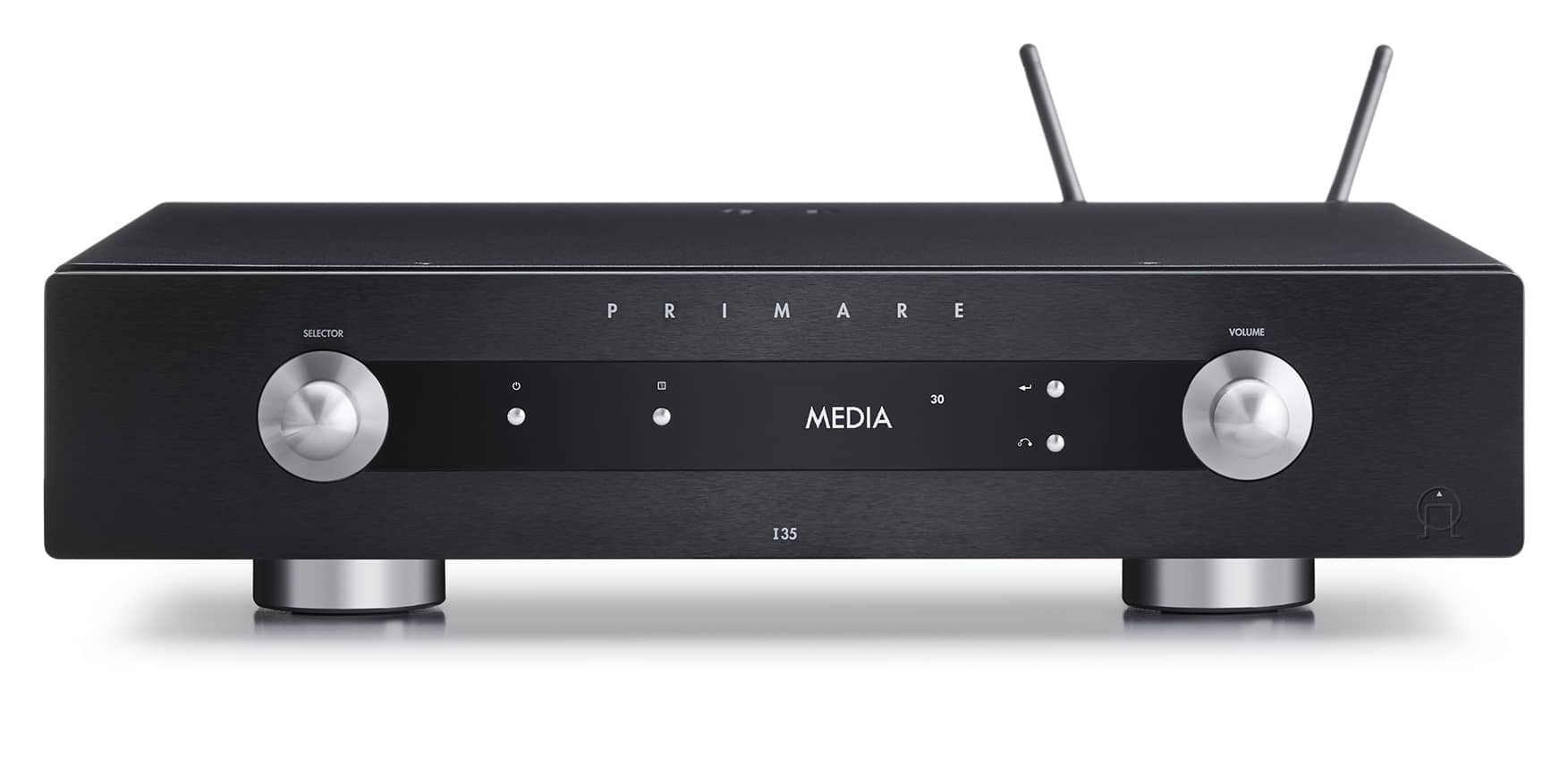 primare i35 prisma modular integrated amplifier and network player front black