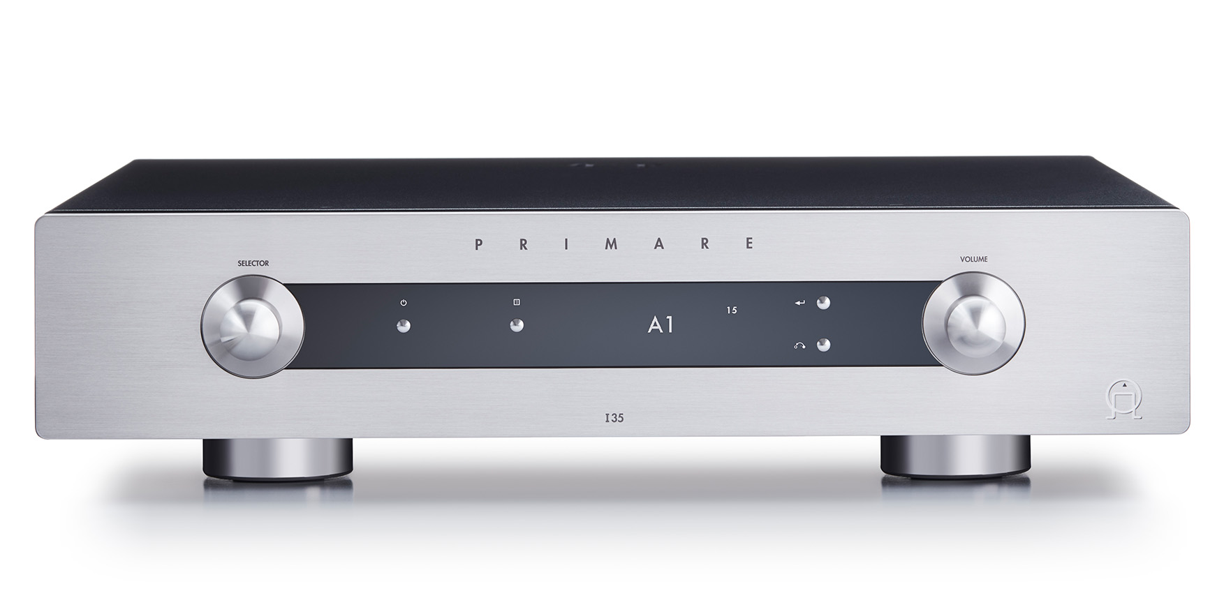 primare i35 prisma modular integrated amplifier and network player front titanium
