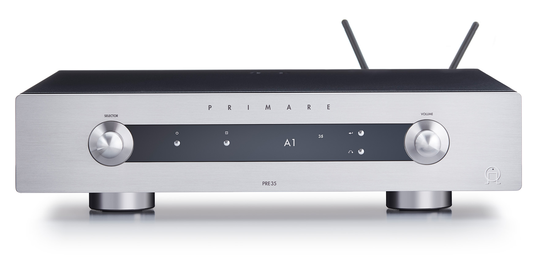 primare pre35 prisma modular preamplifier and network player front titanium 1